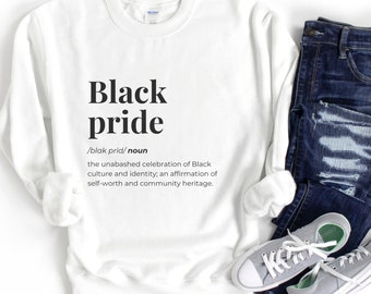 Black Pride Definition Crewneck Sweatshirt, Unisex