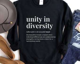Unity in Diversity Crewneck Sweatshirt, Black History Gift