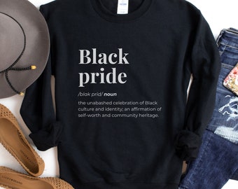 Black Pride Unisex Crewneck Sweatshirt, Black History Month Gift