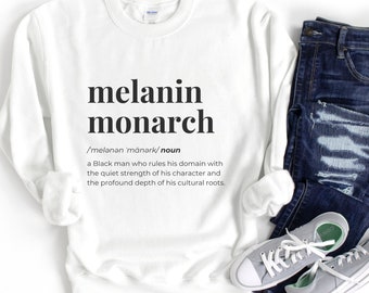 Melanin Monarch Crewneck Sweatshirt, Black History Month