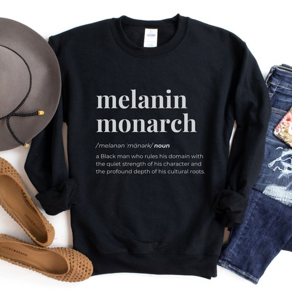 Melanin Monarch Unisex Black Author Crewneck Sweatshirt, Black Men Women  Trendy Sweatshirts for Writers, Black History Month Gifts
