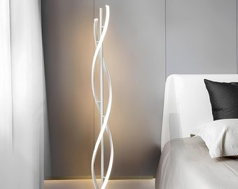 Lampada da terra moderna Design di lusso Soggiorno Camera da letto Soggiorno Ufficio Lampada da terra ad angolo dal design unico Lampada a spirale da 160 cm Apparecchio da 160 cm