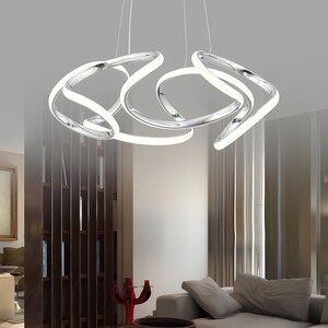 Modern Pendant Led Chandelier Black Gold Silver Luxury Lighting Ceiling Light Dashing Gold Led Chandelier Pendant Lamp Industrial Light Beige