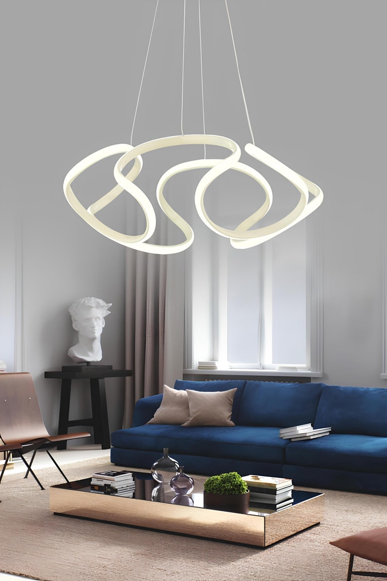 Modern Pendant Led Chandelier Black Gold Silver Luxury Lighting Ceiling Light Dashing Gold Led Chandelier Pendant Lamp Industrial Light Gray