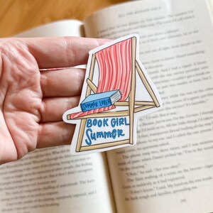 book girl summer waterproof vinyl sticker