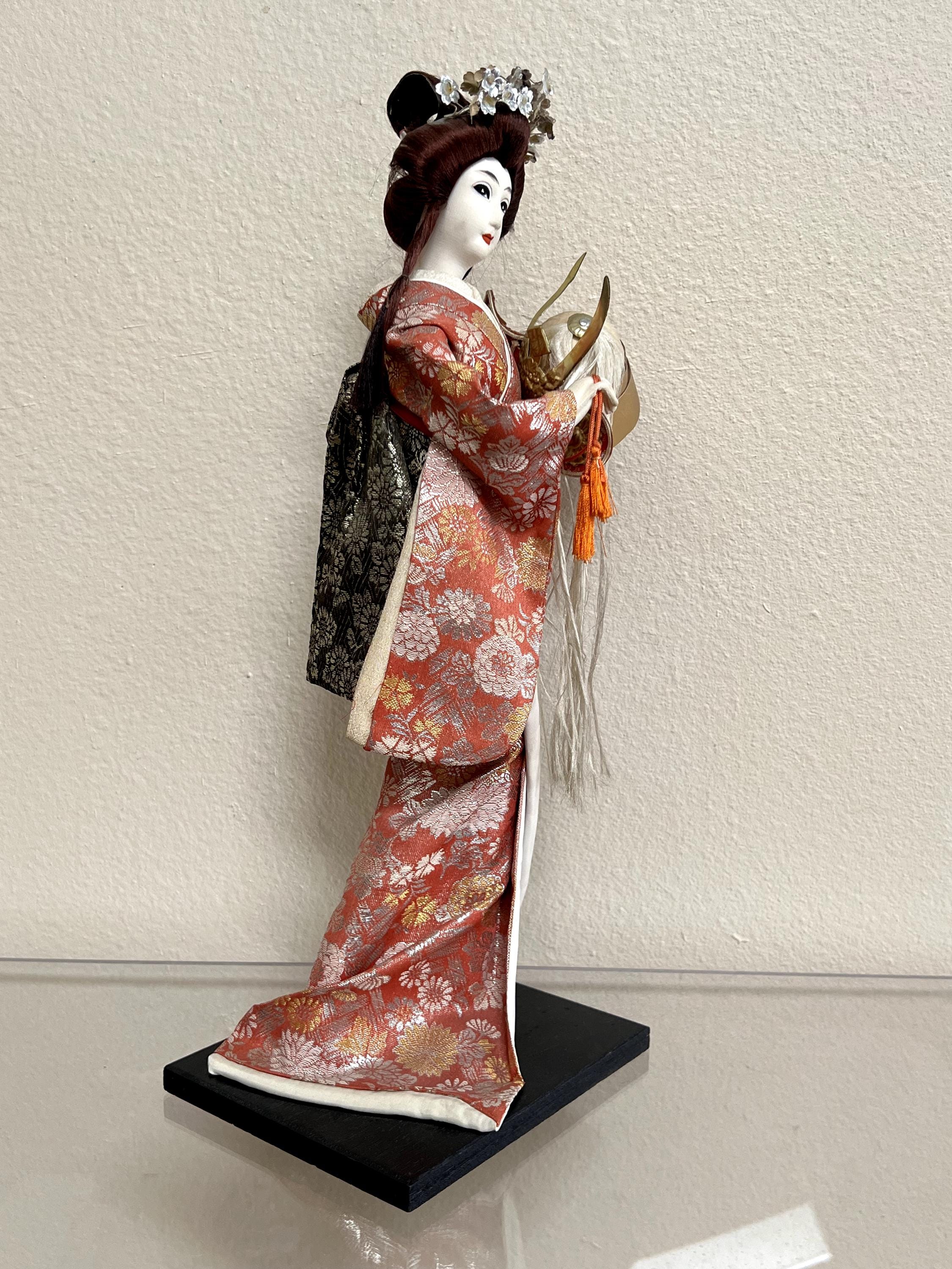 RARE FIND Vintage Japanese Geisha 18.5” Tall Doll in Kimono