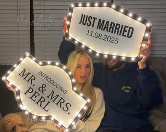 Custom Wedding Bottle Service Marquee Sign: Personalized Marquee Decor, Wedding Party Sign, Wedding Gift For Couple