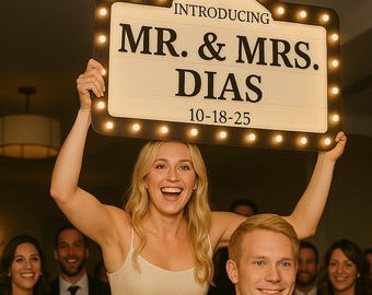 Custom Wedding Reception Entrance Sign, Bottle Service Sign, Customizable Sign, Personalized Wedding Decor, Marquee, Birthday,Save the Date
