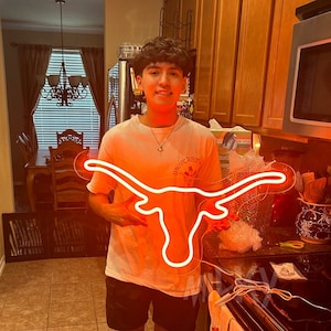 Texas Longhorn Leuchtreklame: College Dorm Decor, Western LED-Licht