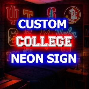 Custom College Logo Neon Sign: Personalized Dorm Decor