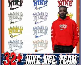 Lot de broderies Nike NFL All Team, motifs de broderie Nfl. Motif de broderie du logo de l'équipe Nfl, Ligue des champions Nfl