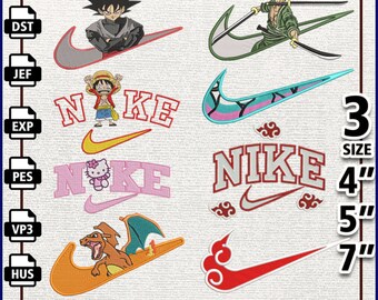 8 Design Anime Embroidery Bundle, Anime Machine Embroidery file, Anime Fan Art Embroidery, Embroidery Digitizer, Swoosh Embroidery design