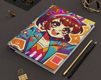 Anime, diario de tapa dura mate