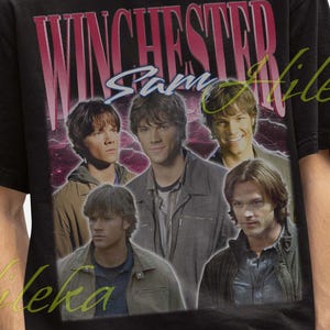 Sam Winchester Shirt, Sam Winchester Vintage Tshirt, Sam Winchester 90er Jahre Retro Grafik T-Shirt, Sam Winchester Poster, Jared Paladecki Shirt