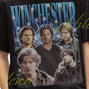 Sam Winchester Shirt, Sam Winchester Vintage Tshirt, Sam Winchester 90er Jahre Retro Grafik T-Shirt, Sam Winchester Poster, Jared Paladecki Shirt