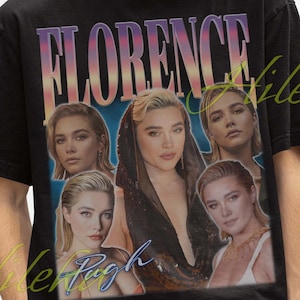 Florence Pugh 90s Tshirt - Florence Pugh Bootleg Tees, Florence Pugh Tshirt, Florence Pugh Vintage Shirt, Florence Pugh Retro Shirt Gift