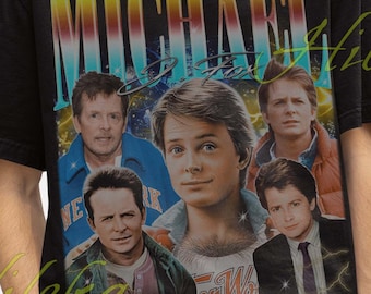 Camiseta de Michael J. Fox, camiseta homenaje a Michael J. Fox, mercancía vintage del actor canadiense Michael Andrew Fox, camiseta retro de Michael J. Fox, regalo para fans