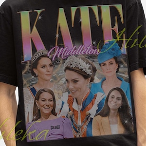Kate Middleton Shirt, Kate Middleton Retro T-Shirt, Catherine, Princess of Wales Fan Merch, British Royal Family Fan Gift, Prince Harry Tees
