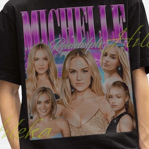 Camisa retrô Michelle Randolph, camiseta vintage Michelle Randolph, produtos de homenagem a Michelle Randolph, camiseta infantil Michelle Randolph presente