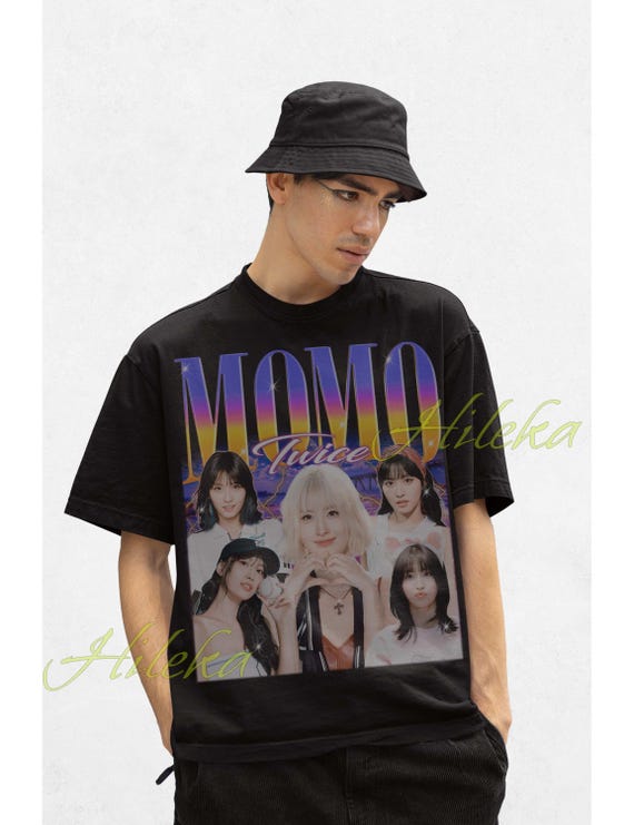 モモ TWICE シャツ、モモ ヴィンテージ シャツ、モモ レトロ 90年代 T
