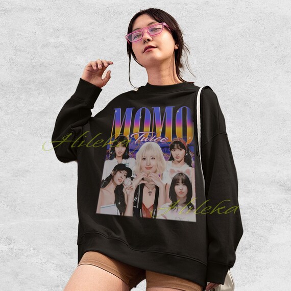 モモ TWICE シャツ、モモ ヴィンテージ シャツ、モモ レトロ 90年代 T