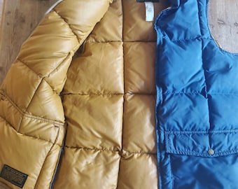 70's ~ EDDIE BAUER GOOSE DOWN VEST グリーン Vintage 70's Eddie Bauer Green Goose Down Quilted Vest Size