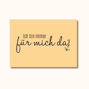 Postkarte „Ich bin immer für mich da“ – Motivierende Karte von NoraFielingDesigns