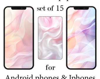 Gradient iPhone Wallpaper Digital Wall Paper Pack Android mobile bundle aesthetic smartphone Nature Background set of 15