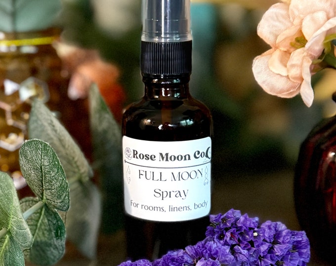 2oz Essential Oil Full Moon Water Crystal Infused Room Body Linen Spray 3/25 Worm Moon