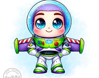 Cute Buzz Lightyear From Toy Story PNG Clipart - Transparent Background - Digital Instant Download - Commercial Use, Toy Story Print Clipart