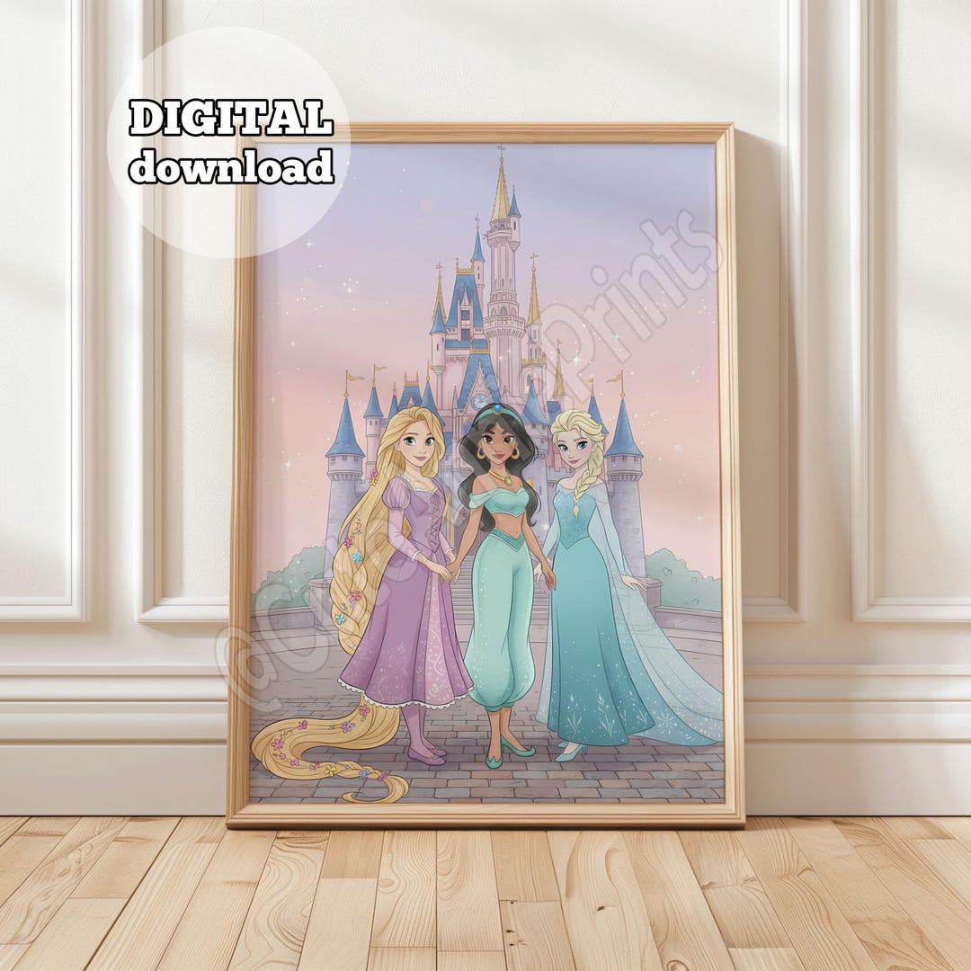 1 Princess Poster, Princess Poster Art, Princess Print Kid's Bedroom ...