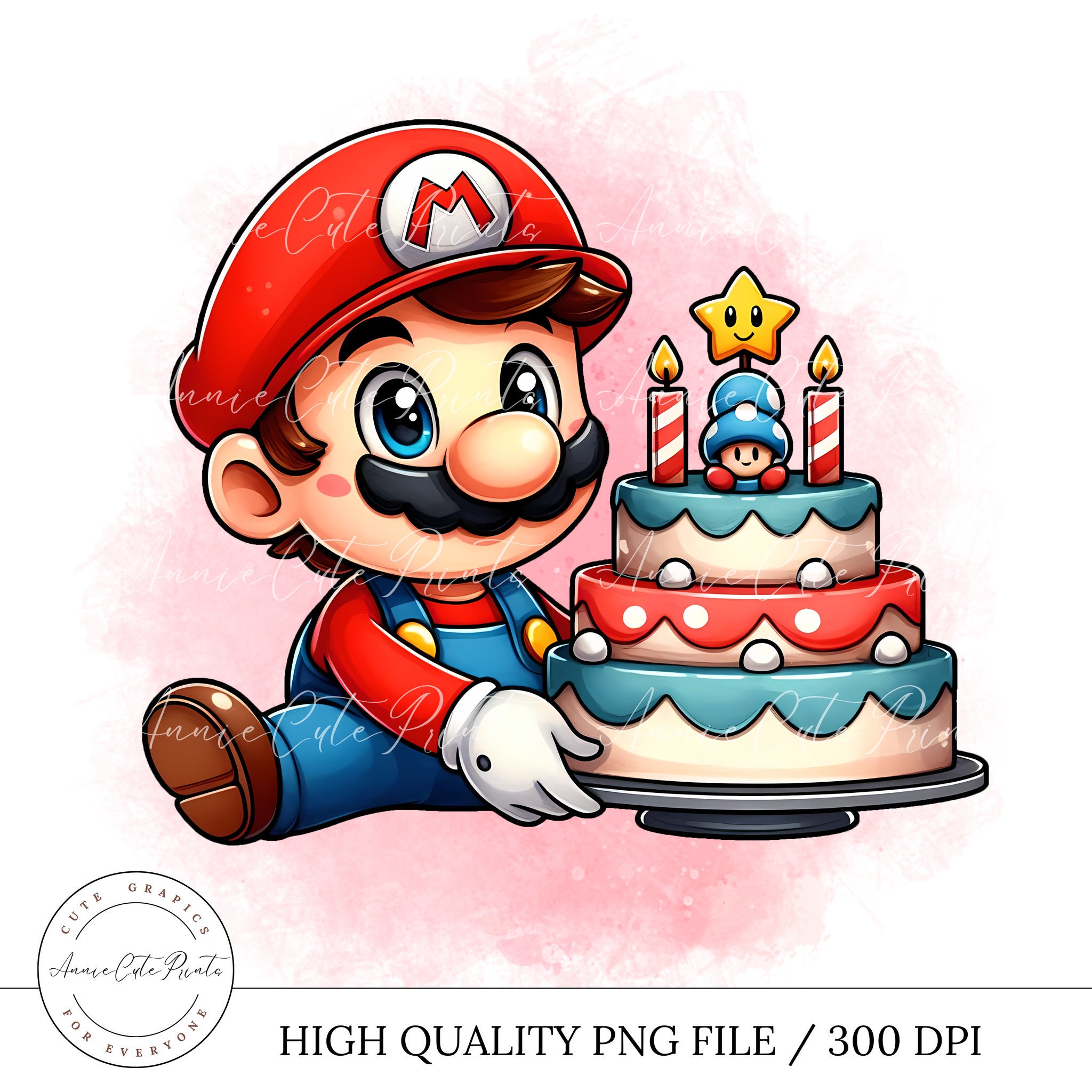 かわいい誕生日スーパーマリオクリップアート、スーパーマリオプリント