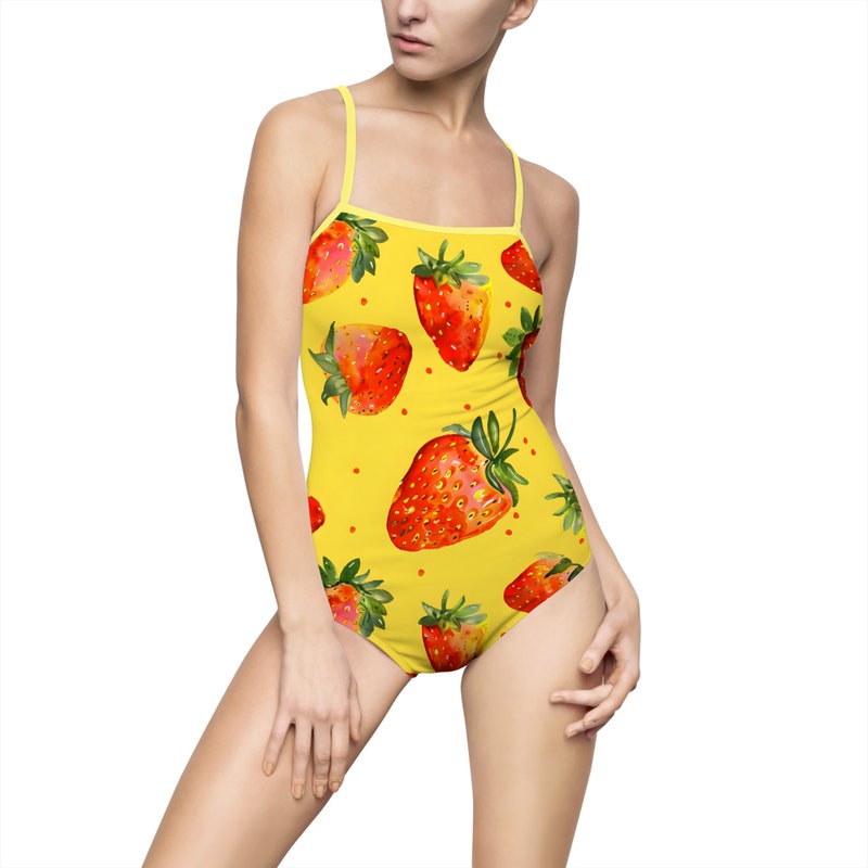 Long Sleeve Swimsuit Strawberry Splash