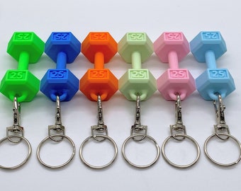 Dumbbell Keychain | Minimalistic | 3D Printed | Weightlift | Workout
