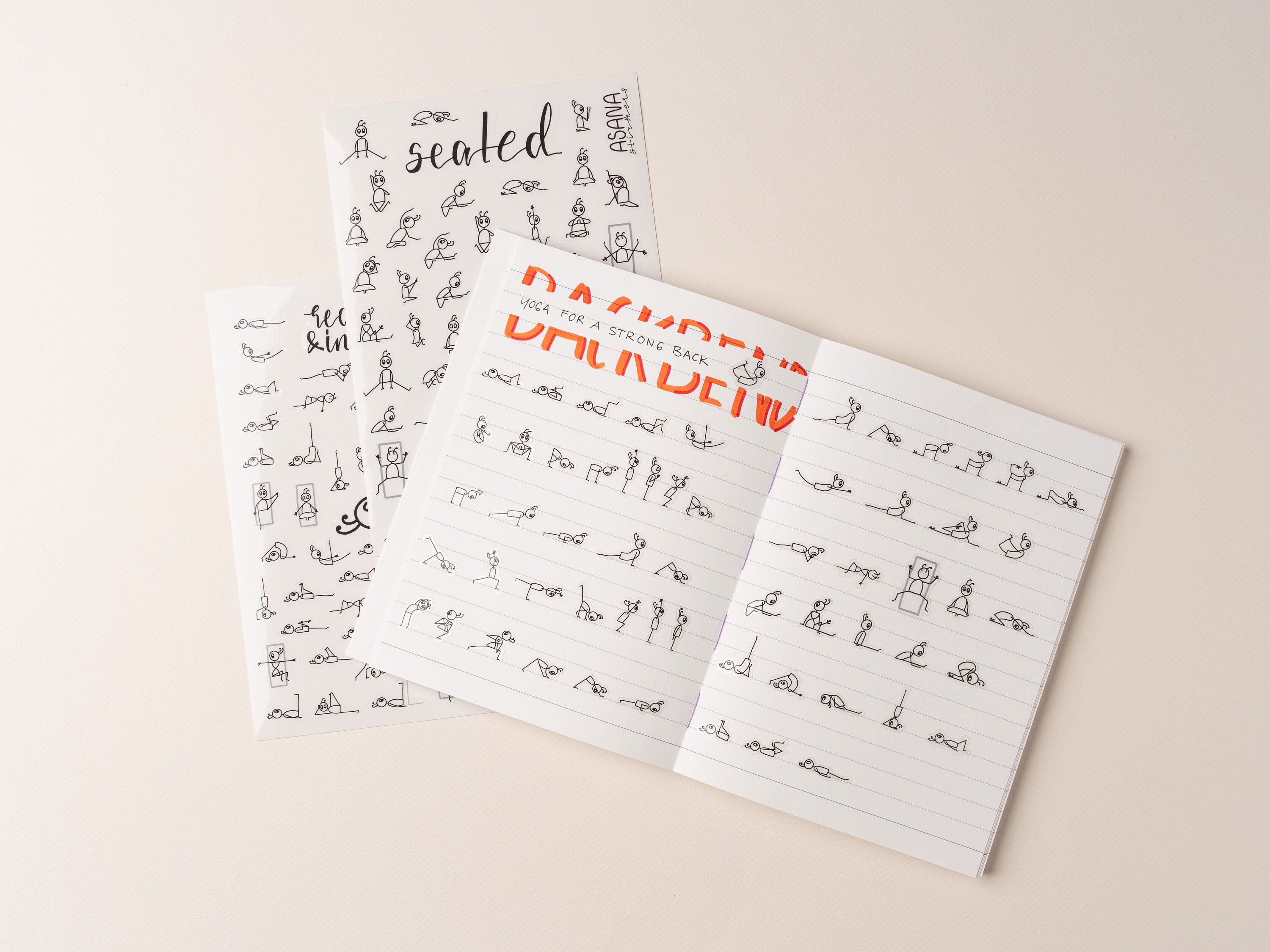 Yoga Stick Figure Stickers Yoga Class Preparation for Yoga Teachers ...