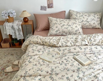Brown Duvet Cover Set Fresh Floral Bedding Set | Cute Bedding Duvet Cover Set | Twin Full Queen King Duvet Minimalist Duvet