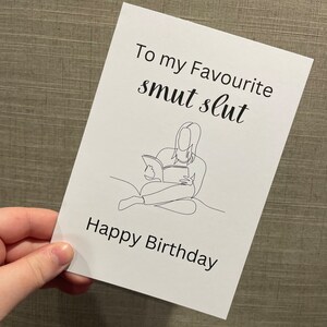 À ma carte d'anniversaire de salope préférée, carte de voeux livresque pour votre salope préférée, cadeau parfait pour les lecteurs.