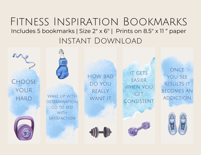 Good Work Bookmark Workout Inspiration Printable Bookmarks Inspirational Fitness Quotes ...