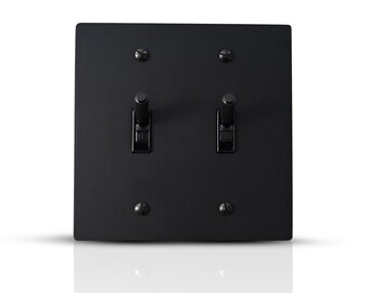 Toggle Light Switch Black Brass Wall Plate for Home Lighting - Etsy