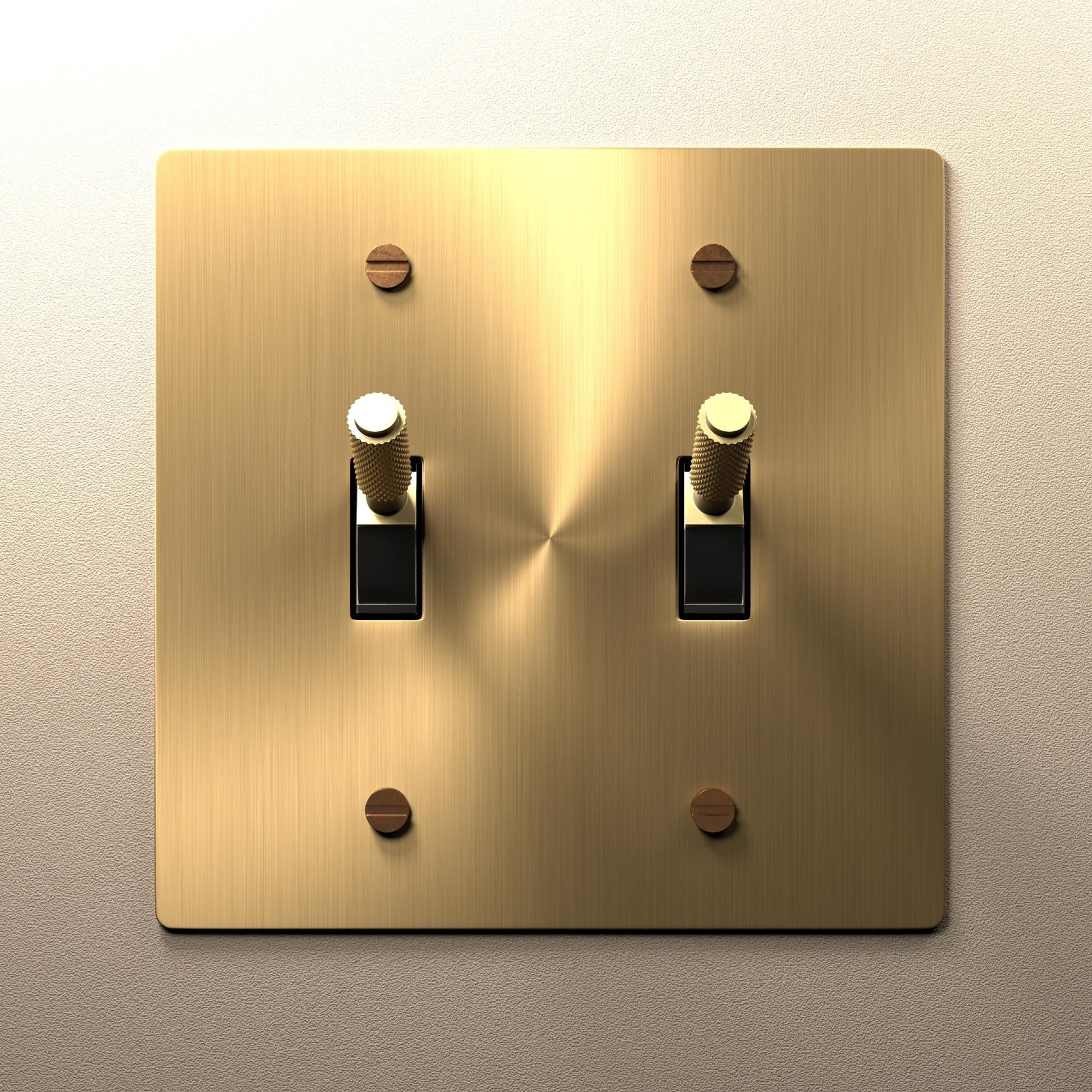 Piastra Interruttore Dimmer In Ottone Dorato - Unipolare / 3 - Foto 8