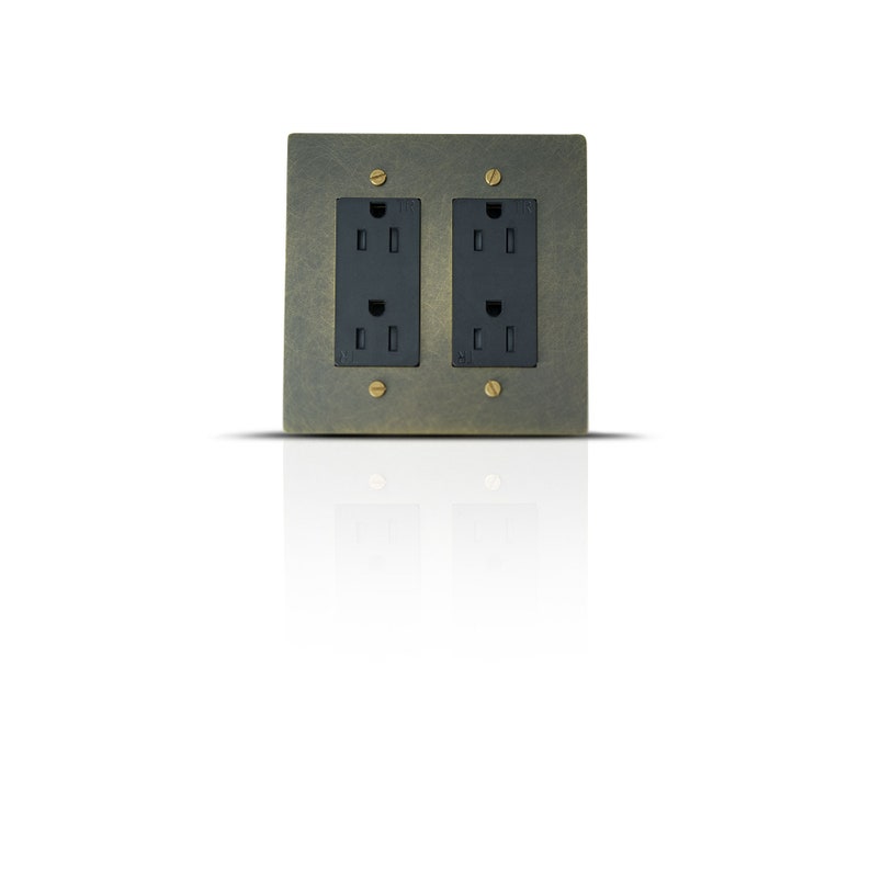 Toggle Light Switch, Dimmer & Outlet. Antique Bronze Brass Cover Wall Plate Home Decor, Electrical Socket Covers, Unique Switch Plates image 2