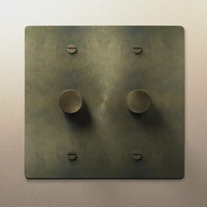 Dimmer Switch Antique Brass Wall Plate - 2gang