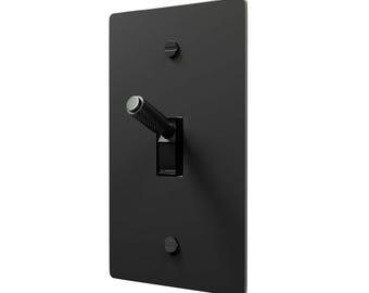 Black Toggle Light Switch - 1–5 Gang, cULus Listed
