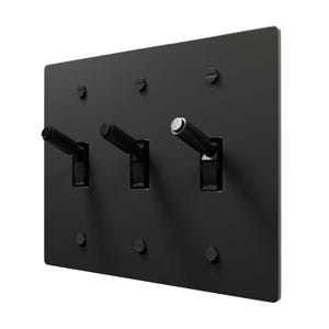 Toggle light switch with solid Brass Wall Plate / Rotary Dimmer / Electrical Outlet