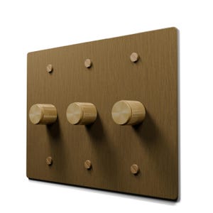 Regulador de intensidad de latón vintage, interruptor de luz de palanca para iluminación del hogar