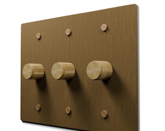 Vintage Brass Dimmer, Toggle light switch for home lighting
