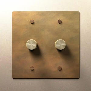 Dimmer light switch - Aged brass finish for home lighting