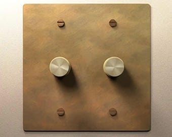Dimmer light switch - Aged brass finish for home lighting