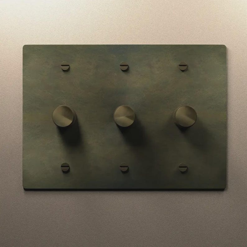 Toggle Light Switch, Dimmer & Outlet. Antique Bronze Brass Cover Wall Plate - Home Decor, Electrical Socket Covers, Unique Switch Plates image 8
