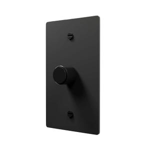Black Dimmer light switch - 1–5 Gang, Single Pole / 3-Way, UL Listed